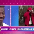 Andrés Mendoza se conmovió al ver la sorpresa que le preparó su hijo desde Bélgica