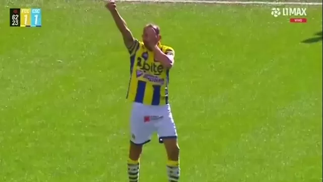 Hernán Barcos convirtió un golazo que ayudó en el triunfo de FC Cajamarca vs Sporting Cristal por Liga 1 / Fuente: L1 MAX