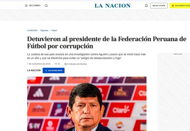 La Nación de Argentina. | Captura