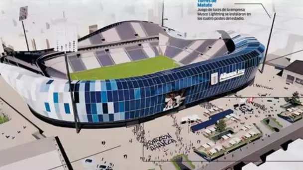 Diseño con estilo europeo que se pretendía hacer para el moderno estadio de Matute / Foto: Depor