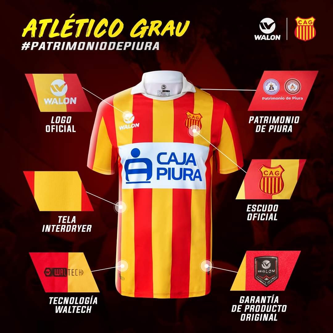 Aquí los detalles de la camiseta principal de Atlético Grau | Foto: Atlético Grau.