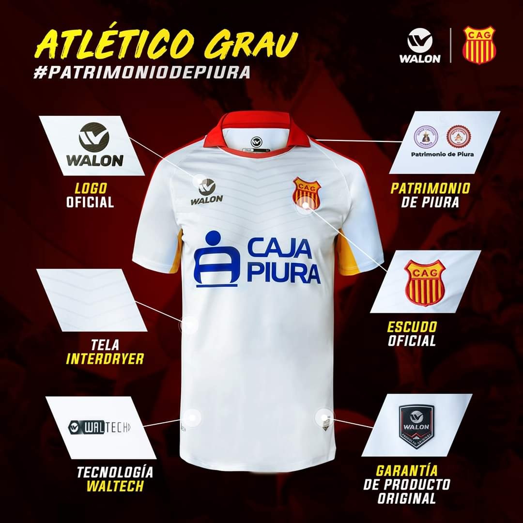 Aquí los detalles de la camiseta alterna de Atlético Grau | Foto: Atlético Grau.