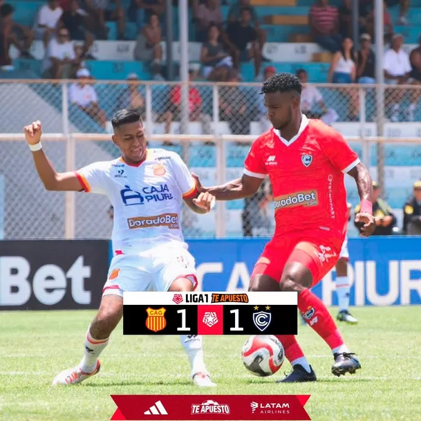 Atlético Grau 1-1 Cienciano. | Fuente: @Liga1TeApuesto