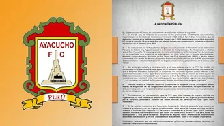 Ayacucho FC exigió a la FPF ser &quot;programado de manera inmediata en la Liga 1&quot;