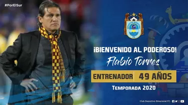 El Poderoso del Sur ya tiene flamante entrenador para la temporada 2020. | Foto: Binacional