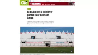 Binacional: Prensa argentina asegura que River Plate podría "zafar" de jugar en Juliaca