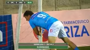 Blooper: Flavio Maestri perdió gol increíble en la Súper Liga Fútbol 7