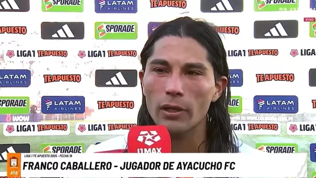 Franco Caballero soltó potente mensaje contra la Liga 1 por el insólito descenso de Ayacucho FC / L1 MAX