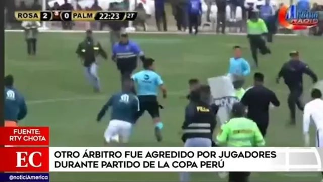 Cajamarca: árbitro fue agredido por jugadores e hinchas en la Copa Perú