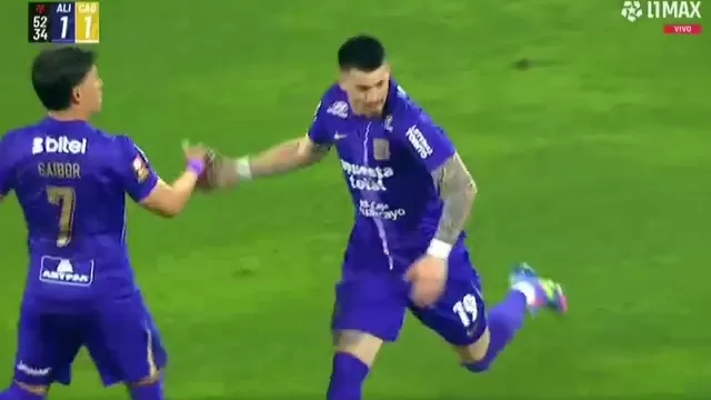 Alan Cantero anotó el empate de Alianza Lima ante Atlético Grau tras un soberbio disparo / Captura / l1 MAX