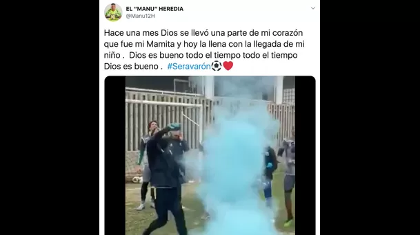 El mensaje de Manuel Heredia en Twitter.