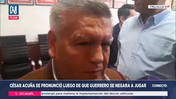 César Acuña sobre Paolo Guerrero: "Es un mensaje que quiere migrar a otro equipo"