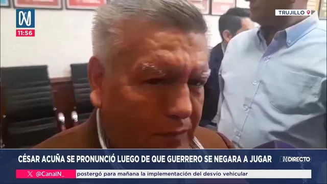 César Acuña se pronunció sobre lo que sucedió con Paolo Guerrero ante Alianza Lima. | Foto y video: Canal N