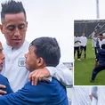 Christian Cueva bailó con el equipo de futsal down de Alianza Lima