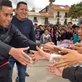 Christian Cueva volvió a la ciudad de Huamachuco y recibió homenaje