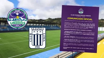 Comerciantes Unidos envía comunicado de último minuto previo a partido con Alianza Lima