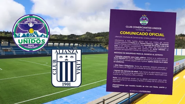 Comerciantes Unidos envió fuerte comunicado previo al partido con Alianza Lima. Foto: Composición