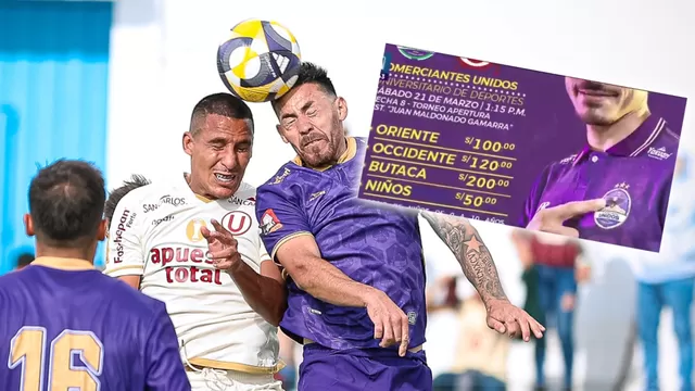 Comerciantes Unidos sorprendió al elevar sus precios de entradas para partido contra Universitario por Liga 1