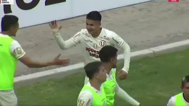 Jairo Concha remató al ángulo y anotó golazo para el empate de Universitario ante Melgar / Captura / Liga 1