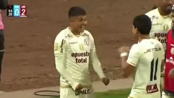 Concha remató fuerte y puso el 2-0 de Universitario vs Binacional