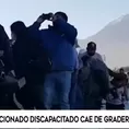 Copa Perú: Un hincha discapacitado cayó en tribuna de estadio en Arequipa