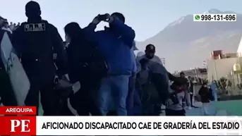 Copa Perú: Un hincha discapacitado cayó en tribuna de estadio en Arequipa