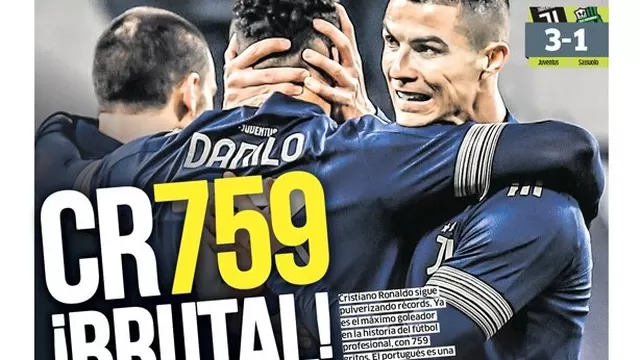 Cristiano Ronaldo y Pedro Aquino acapararon portadas en diarios deportivos este lunes