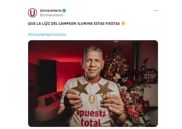 La promoción de un producto con el mensaje de Universitario dirigido a su eterno rival /Foto: Universitario