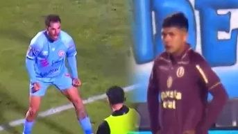 Castelli le ganó en el juego aéreo a Santamaría y anotó 4-0 de Garcilaso vs Universitario