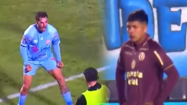 Facundo Castelli le ganó a Anderson Santamaría en el área y colocó el 4-0 de Deportivo Garcilaso vs Universitario / Fuente: L1 MAX