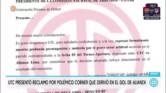 Los detalles del reclamo de UTC por polémico córner ante Alianza
