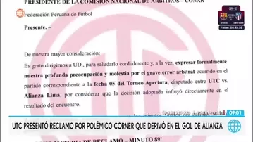 Los detalles del reclamo de UTC por polémico córner ante Alianza