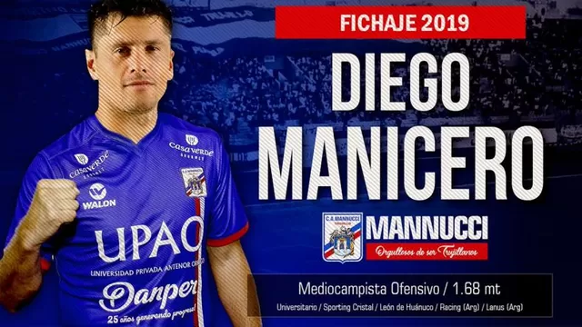 Diego Manicero llega a Mannucci tras estar tres temporadas en Universitario. | Foto: Mannucci