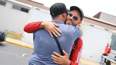 Reencuentro de Mario y Sebastián Viera / Foto: Junior  de Barranquilla