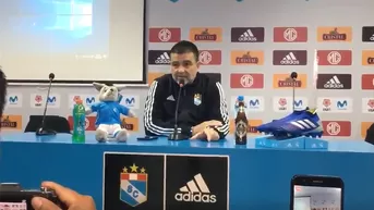 DT de Sporting Cristal: “Antes del partido no teníamos agua en el camerino”