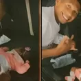 Edison Flores: Ana Siucho mostró al &#39;Orejas&#39; cambiándole el pañal a su bebé