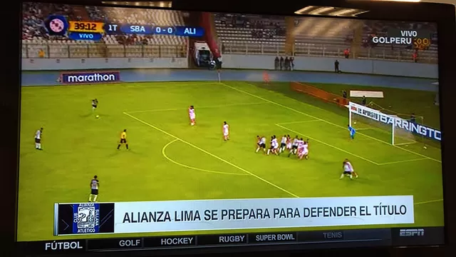 ESPN Perú confundió el escudo de Alianza Lima con el de Alianza Atlético
