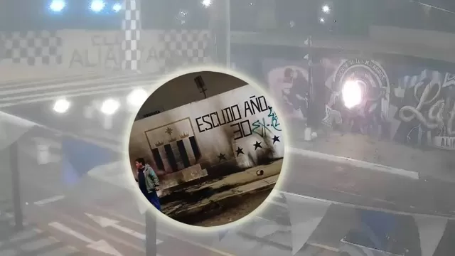 La explanada del Estadio Alejandro Villanueva en La Victoria sufrió un ataque cerca a la imagen del Señor de los Milagros. | Videos de X - Difusión