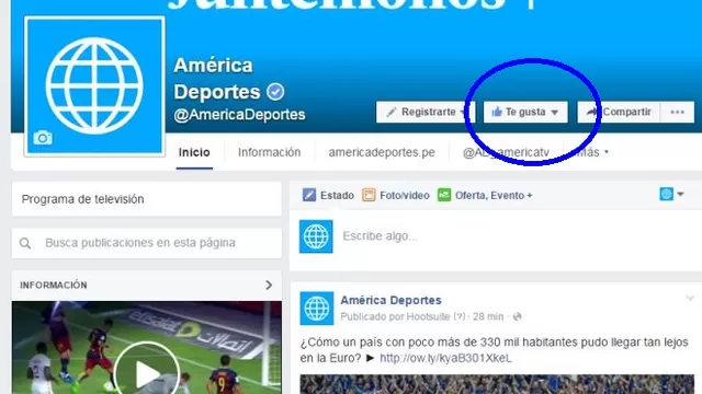 Facebook América Deportes