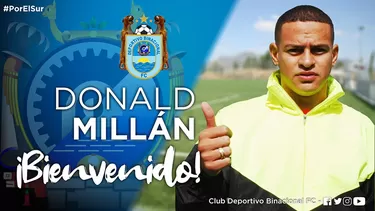 Mill&amp;aacute;n llega al &amp;#039;Poderoso del Sur&amp;#039;. | Foto: @BinacionalFC