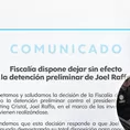 Fiscalía libera a Joel Raffo y Sporting Cristal se pronuncia