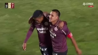El delantero crema finalizó una gran jugada colectiva y anotó el primer tanto en Cusco. | AD
