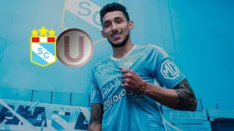 Christofer Gonzáles comparó a Universitario con Sporting Cristal y dijo que su 'bobo' es celeste. | Composición AD