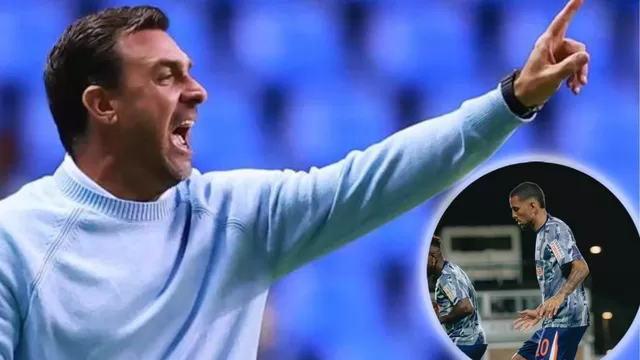 El técnico blanquiazul aclaró la situación que vivió con el jugador peruano y calmó las aguas en Alianza. | AD