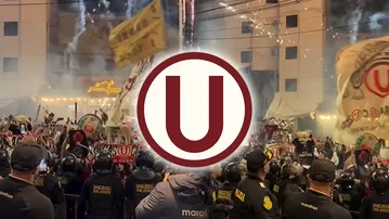 Hinchas de Universitario y el impresionante banderazo en Cusco