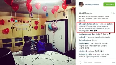 Farf&amp;aacute;n est&amp;aacute; feliz por la sorpresa de su pareja Yahaira.