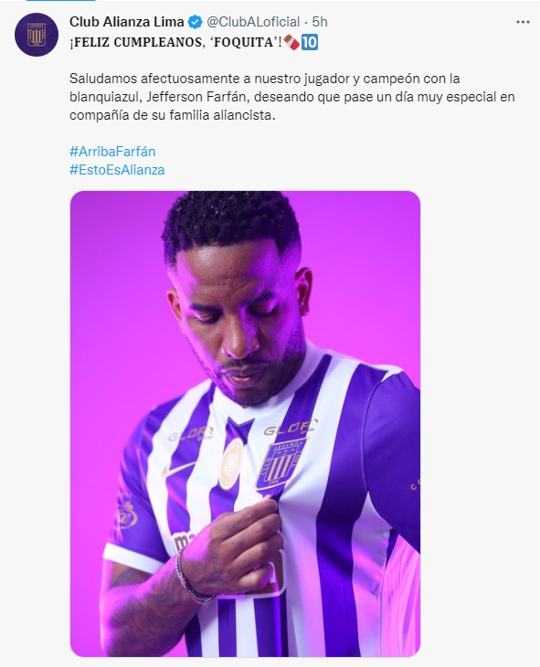 Fuente: Alianza Lima