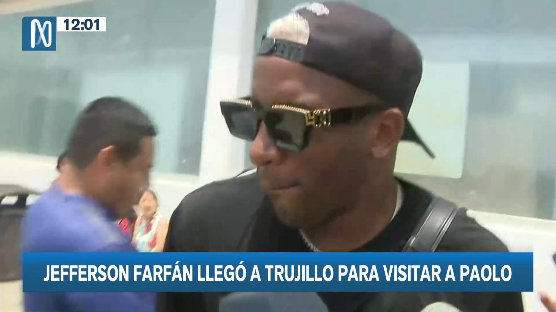 Jefferson Farfán llegó a Trujillo para visitar a Paolo Guerrero. | Foto: Captura Canal N