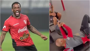 Jefferson Farfán troleó a Alberto Rodríguez en pleno entrenamiento en la Videna