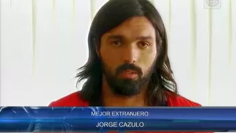 Jorge Cazulo fue galardonado como el 'Mejor Futbolista Extranjero'